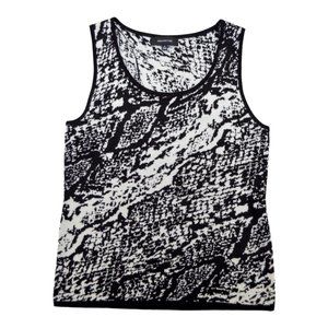 Womens Jones New York Acrylic Wool Black Sugar Stretchy Sleeveless Tank Top Sz M